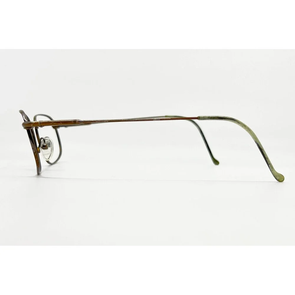 Safilo Elasta 7031 Eyeglasses Mens Brown Metal Oval Italy 47-19-140